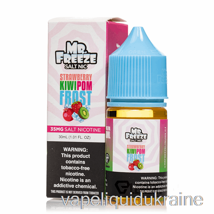 Vape Liquid Ukraine Strawberry Kiwi Pom Frost - Mr Freeze Salts - 30mL 50mg